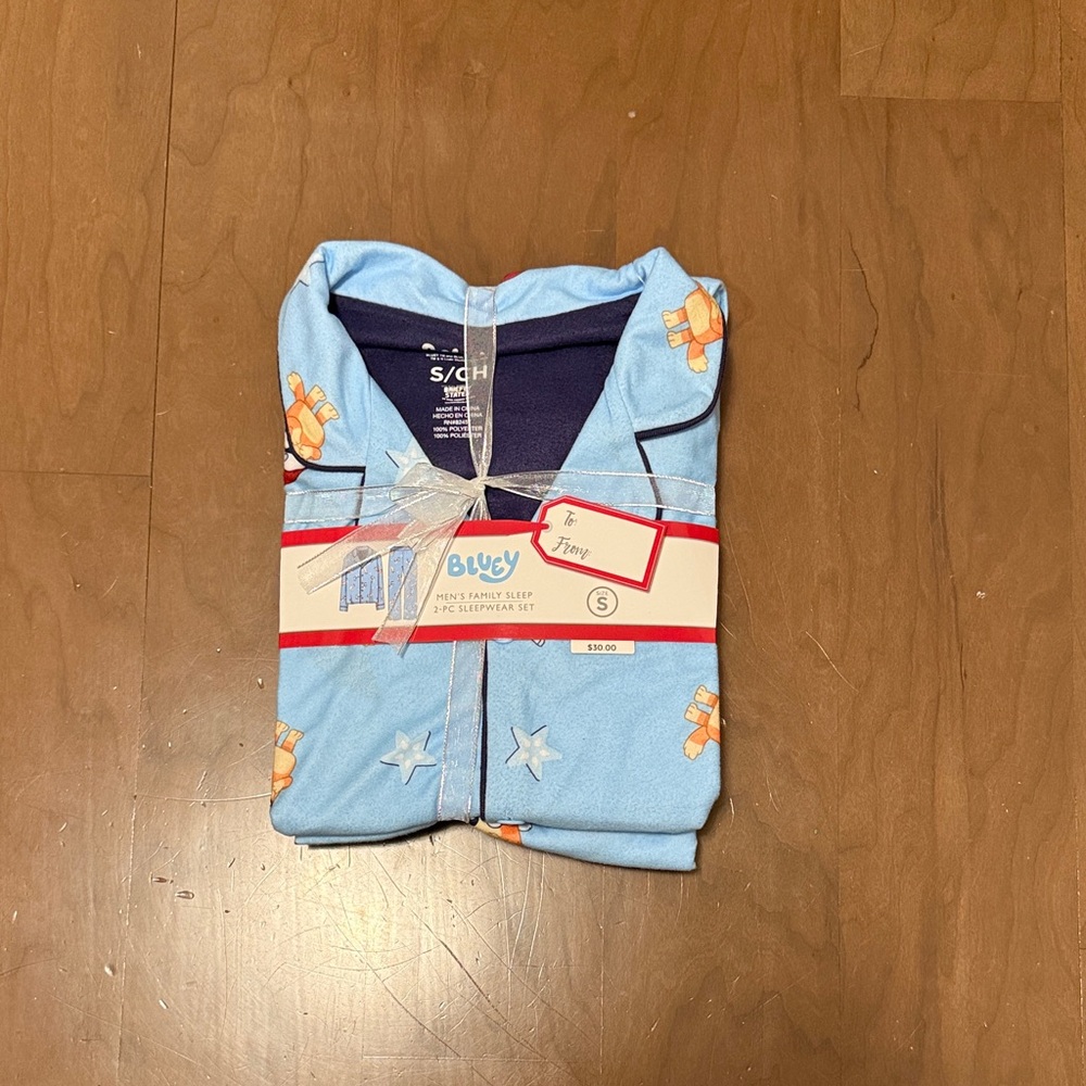Bluey Pajama Set with Stars and Characters